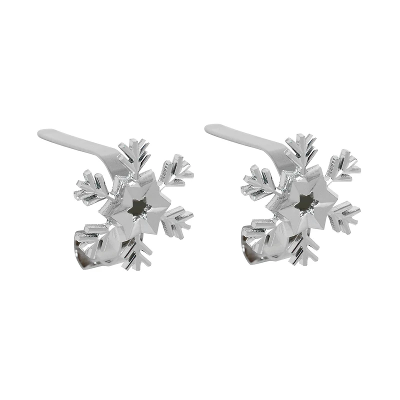 Haute Decor MantleClip™ Silver Snowflake Icon Stocking Holders, 2ct.