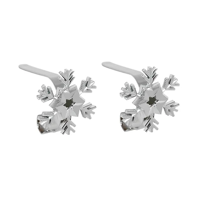 Haute Decor MantleClip™ Silver Snowflake Icon Stocking Holders, 2ct.