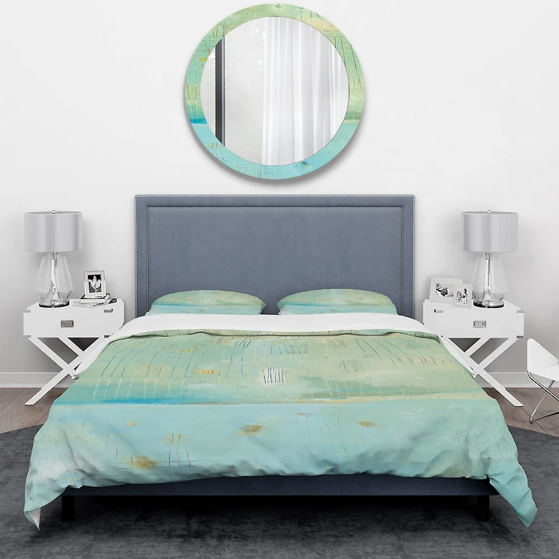 Designart 'Dreaming of the Shore I' Geometric Bedding Set