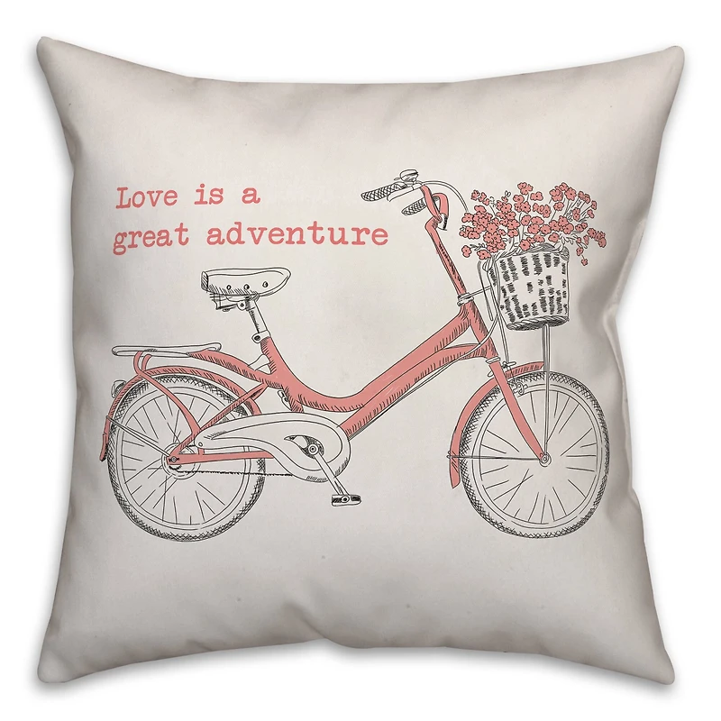 Love Is A Great Adventure Throw Pillow