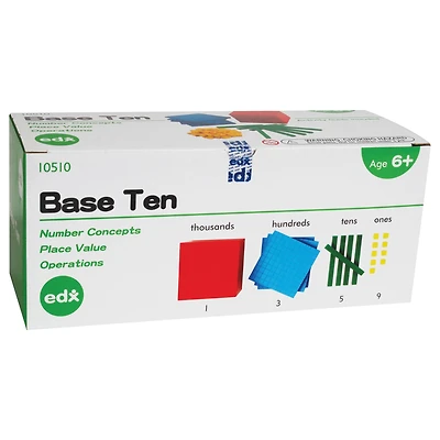 Edx Education® Four Color Plastic Base Ten Set