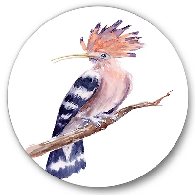 Designart - Vintage Hoopoe Bird On A Branch