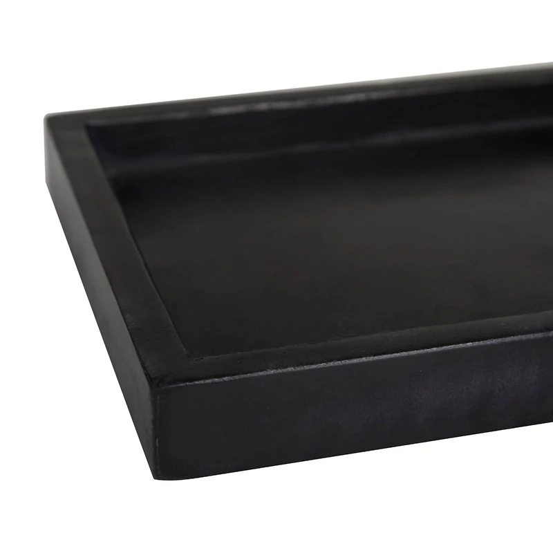CosmoLiving by Cosmopolitan Black Marble Tray Set