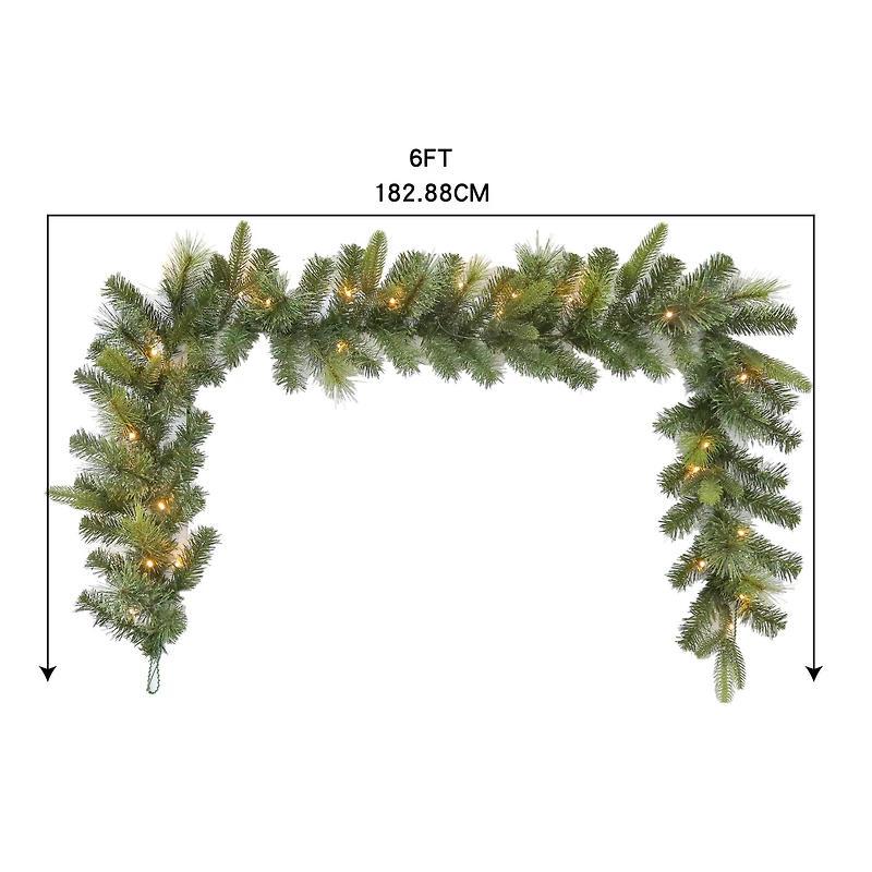 6ft. Pre-Lit Gilded Pine Garland by Ashland®