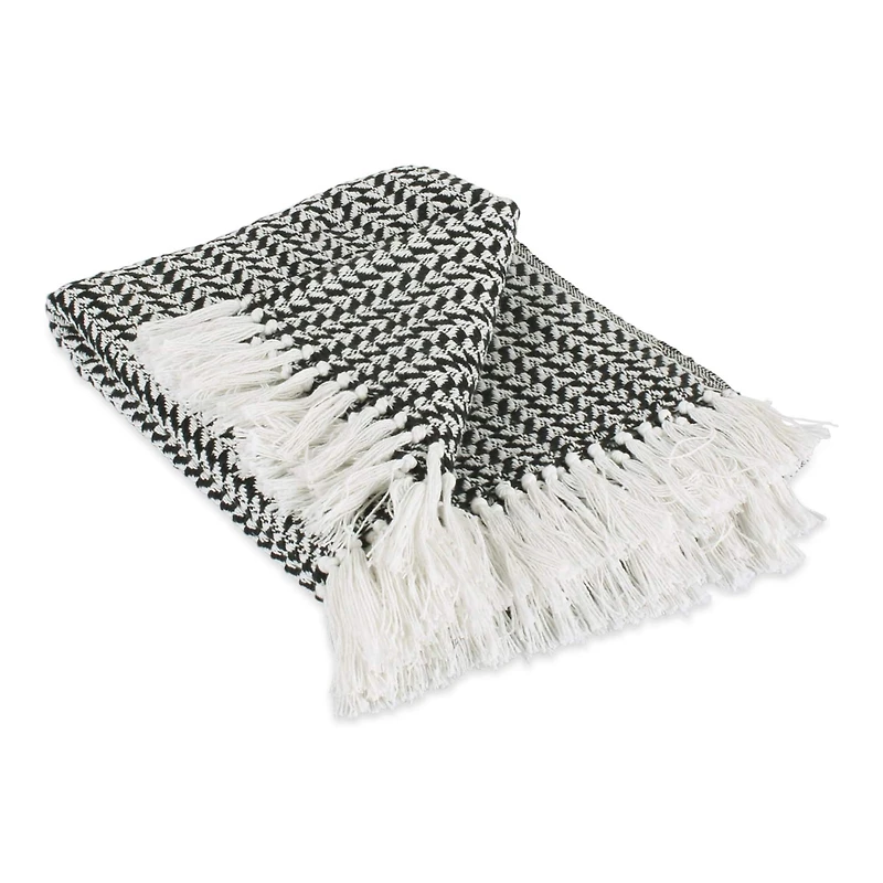 DII® Black Arrowhead Woven Throw