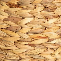 Household Essentials 18" Natural Water Hyacinth Hourglass Stool