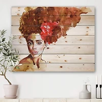 Designart - Portrait of Young Afro American Woman II