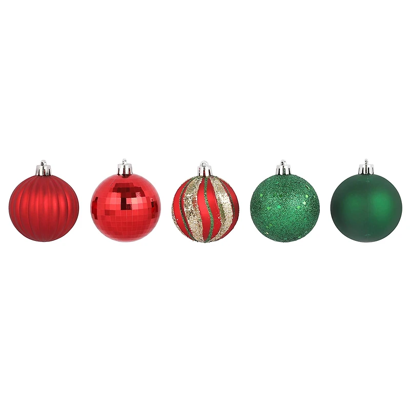 40 Pack 2" Red & Green Shatterproof Ball Ornaments by Ashland®