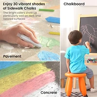 Arteza® Kids Ultimate Chalk Set of 37 pcs, Green Box Handle