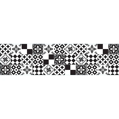 Crearreda Black & White Azulejos Peel & Stick Backsplash
