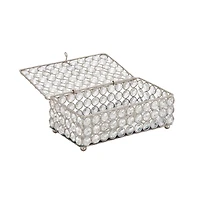 Silver Crystal Glam Jewelry Box