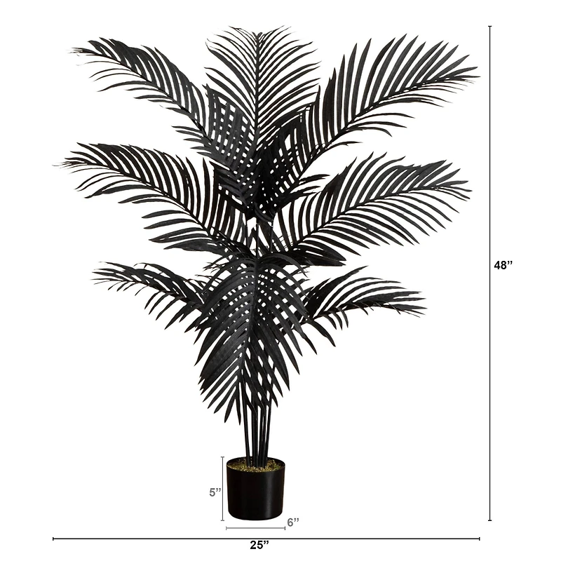 4ft. Artificial Halloween Black Paradise Palm Tree