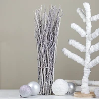 20" Gray and White Natural Twig Christmas Decorative Bundle