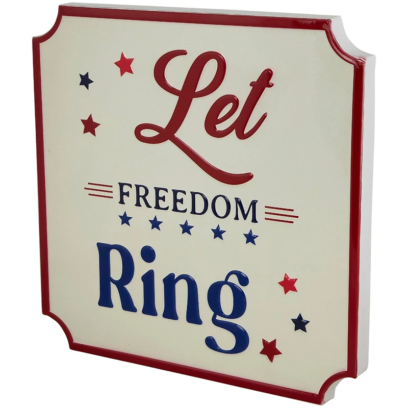11.75" Let Freedom Ring Americana Metal Wall Sign
