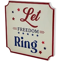 11.75" Let Freedom Ring Americana Metal Wall Sign