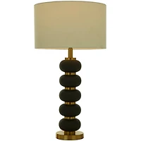 CosmoLiving by Cosmopolitan 28" Metal Orbs Style Base with Drum Shade Table Lamp