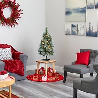 3ft. Pre-Lit British Columbia Mountain Pine Artificial Christmas Tree, Clear LED Lights