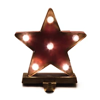 Glitzhome® 7.5" Marquee LED Star Stocking Holder, 2ct.