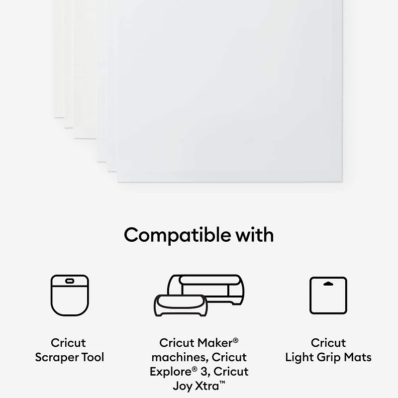 Cricut® White US Letter Waterproof Sticker Set, 6ct.