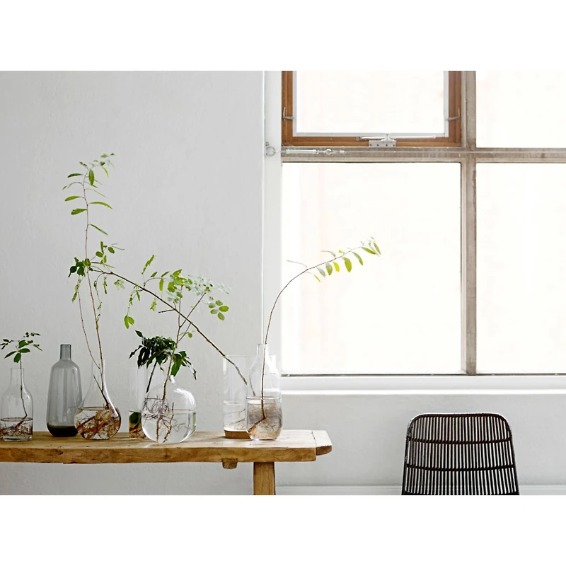 8" Stout Clear Glass Vase