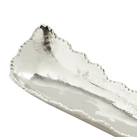Silver Aluminum Contemporary Tray
