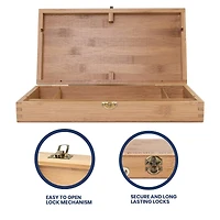Pacific Arc 13" x 8" Bamboo Paint Box with Palette & 4 Compartments