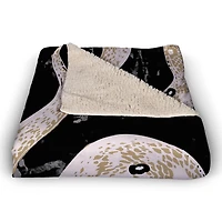 Black Snake Collage Fleece Throw
