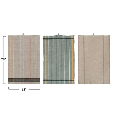 Hello Honey® Striped Woven Cotton Tea Towel Set