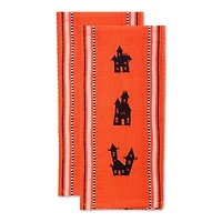 DII® Haunted Houses Embroidered Dishtowel Set