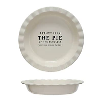 Hello Honey® White 11.25" Round Stoneware Pie Dish