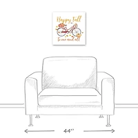 Happy Fall Bike Canvas Wall Art