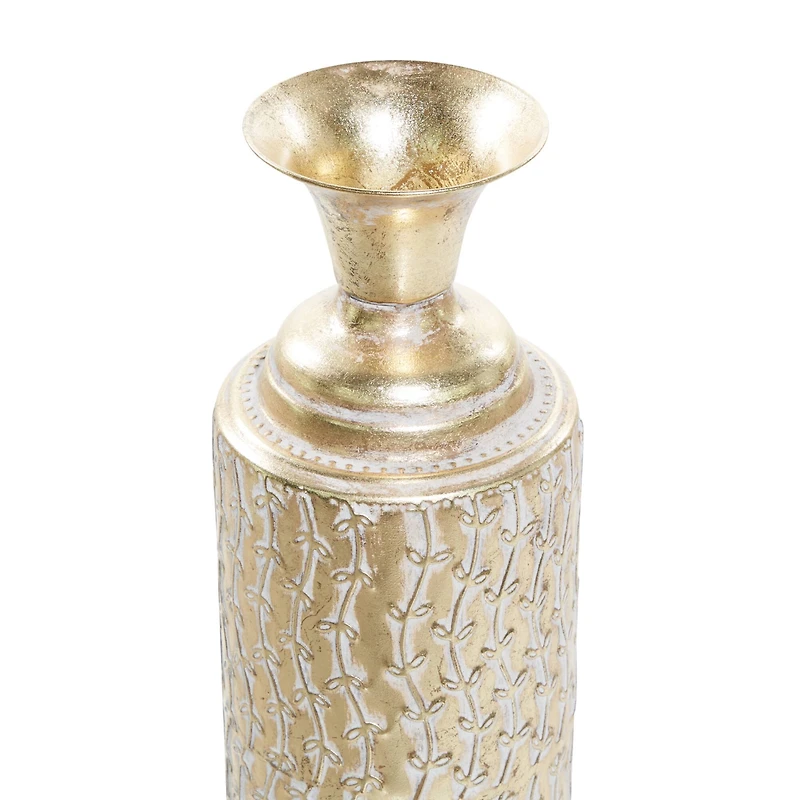 Gold Metal Glam Vase Set