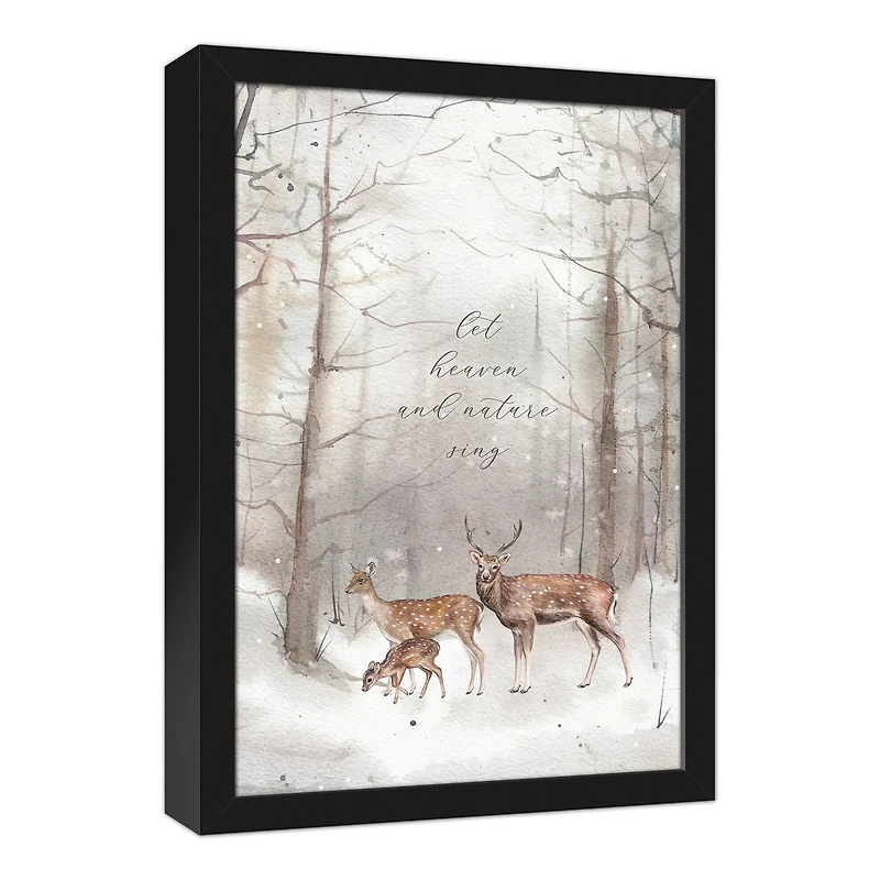 Heaven and Nature Sing Black Framed Canvas Wall Art