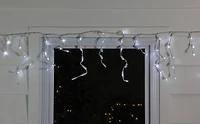 100ct. LED Wide Angle Icicle Christmas Lights With White Wire