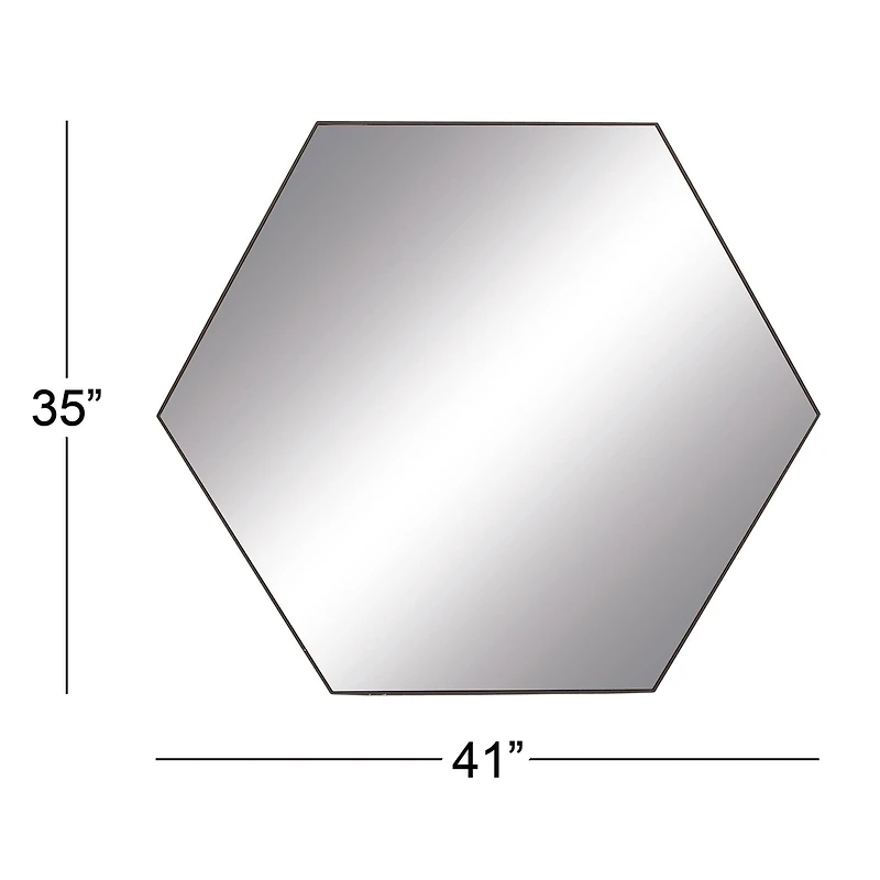 Clear Contemporary Wood Wall Mirror, 35" x 41"