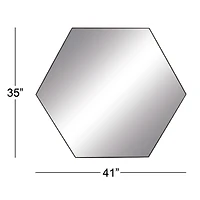 Clear Contemporary Wood Wall Mirror, 35" x 41"