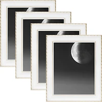4 Pack: Craig Frames Victoria White and Gold Picture Frame