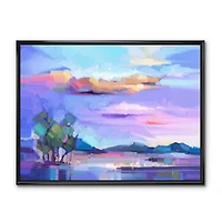 Designart - Impressionist Mountscape With River II