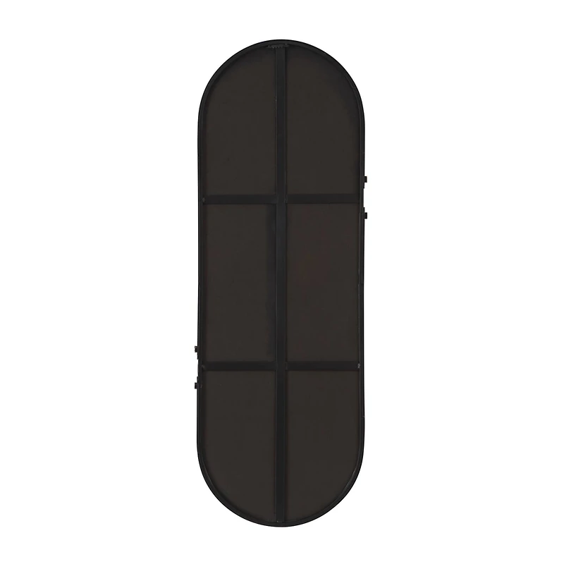 CosmoLiving by Cosmopolitan Black Metal Oval Wall Mirror 15" x 2" x 43"