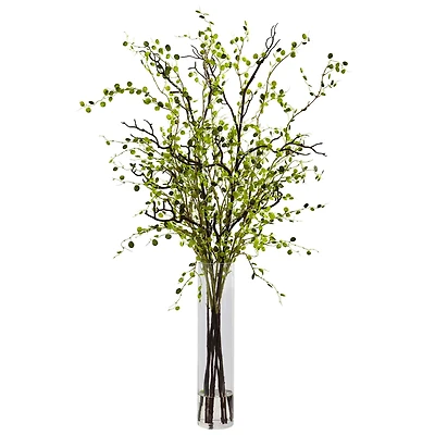 3.5ft. Green Night Willow Arrangement in Glass Vase