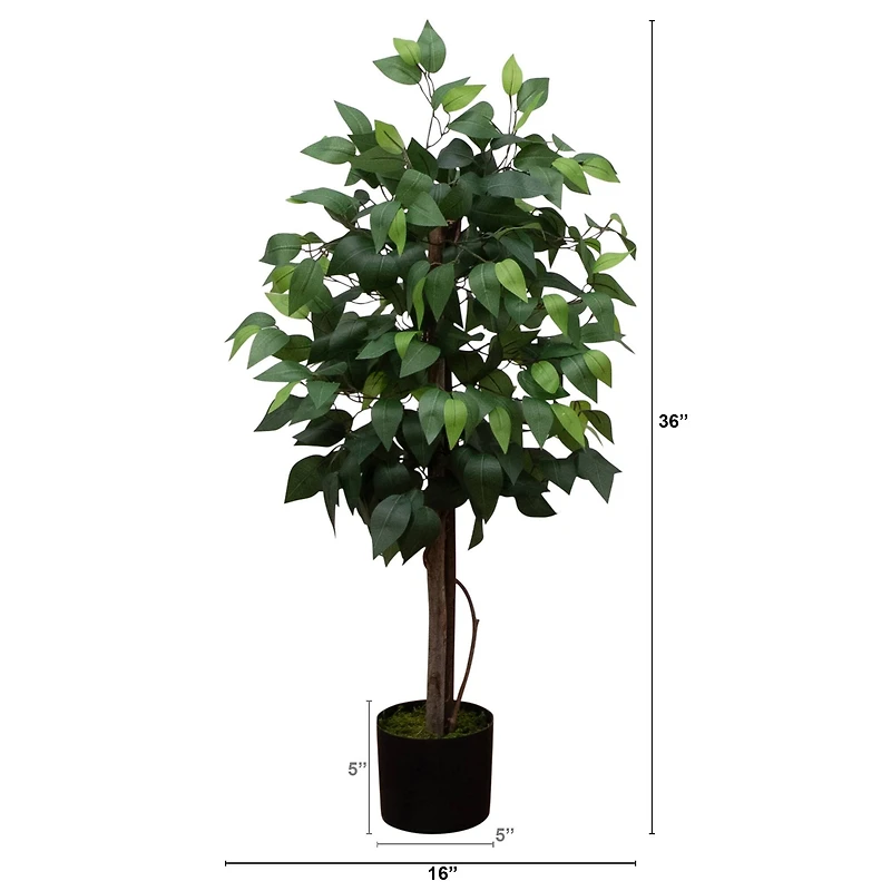 3ft. Artificial Double Trunk Ficus Tree