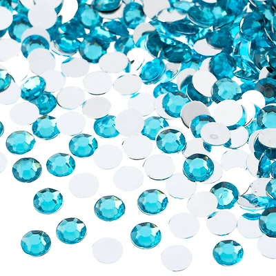 John Bead 6mm Acrylic Round Flat Back Rhinestones, 1,000ct