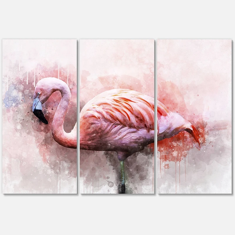 Designart - Portrait of Pink Flamingo V