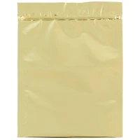 JAM Paper 5.5" x 7.5" Gold Foil Zip Lock Closure Envelopes, 25ct.