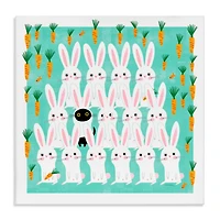 Stupell Industries Cat Mixed with Bunnies Canvas Wall Art