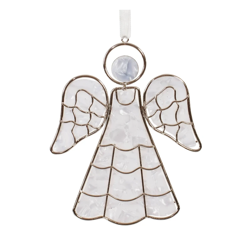 5" Metal Framed Angel Ornament Set