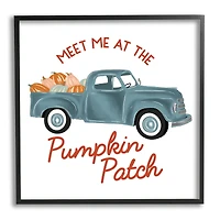 Stupell Industries Seasonal Meet Me Pumpkin Patch Framed Giclee Art