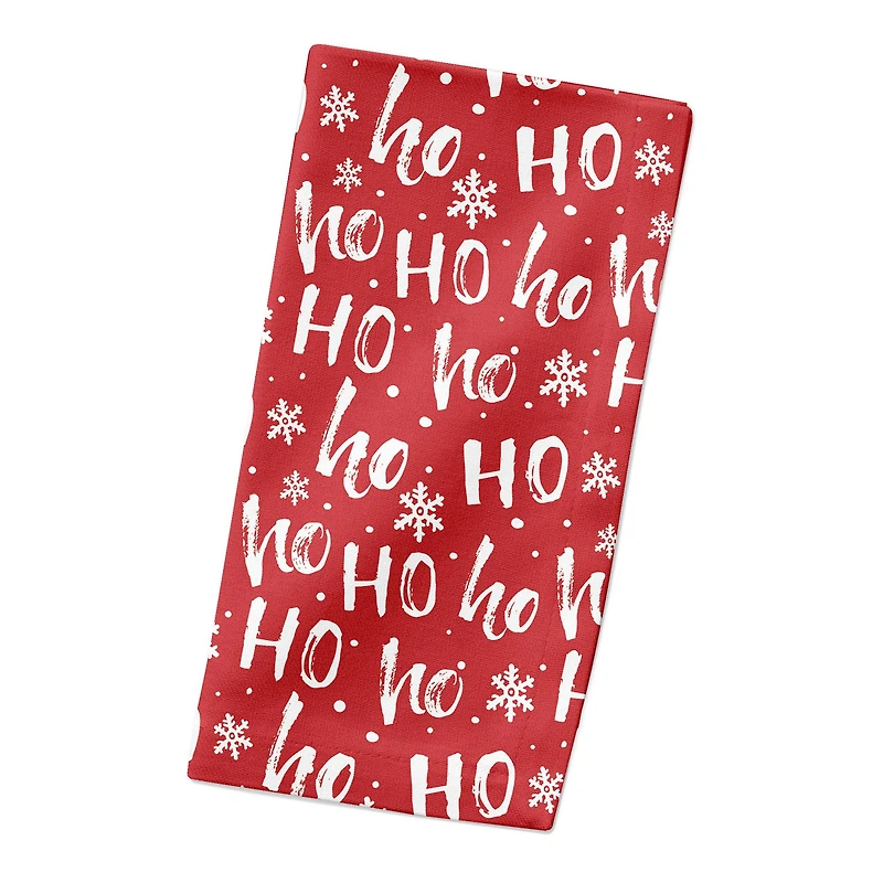 Ho Ho Ho Pattern Cotton Twill Napkin