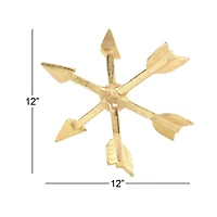 12" Gold Aluminum Glam Arrow Sculpture