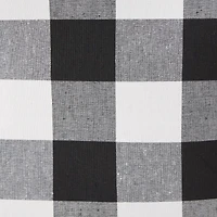 DII® Large Round White/Black Buffalo Check Polyester Bin